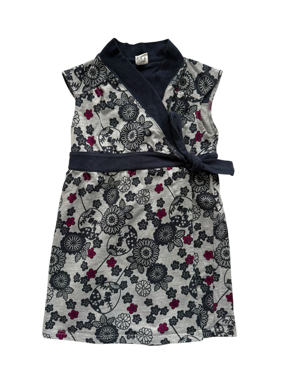 HTF Tea Collection Japan Sumi Floral Jersey Wrap Dress Size 6